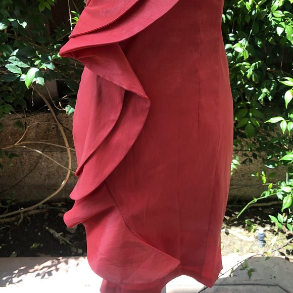 NWOT Jessica Simpson Orange One-Shoulder Dress 2 - Picture 6 of 6